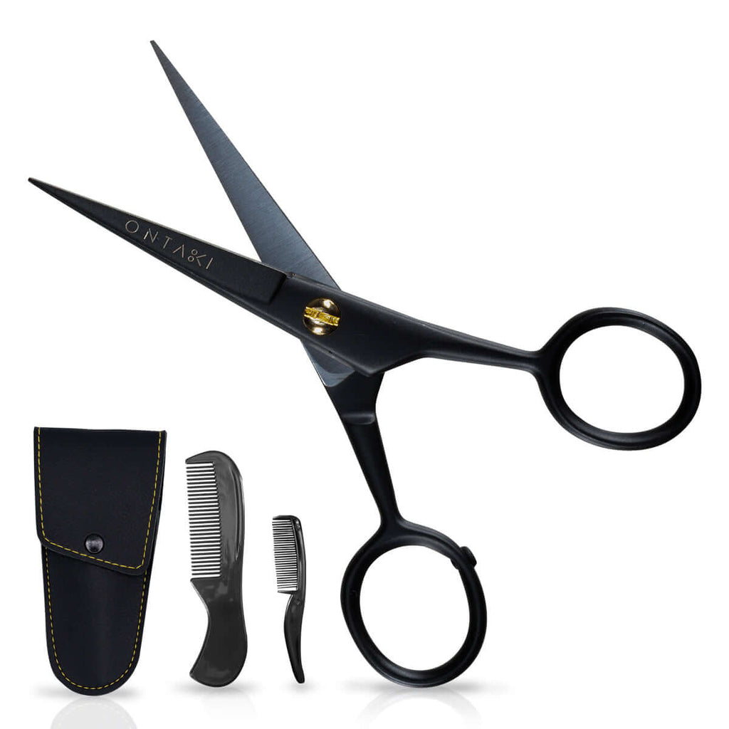 German Steel Beard & Mustache Scissors (5")