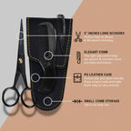 German Steel Beard & Mustache Scissors (5")
