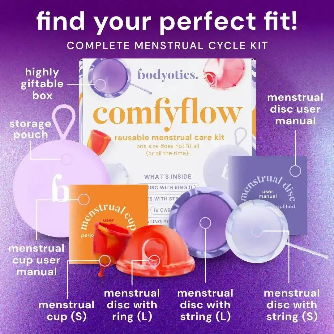Reusable Care Set | Comfyflow | Menstrual Cup & Discs