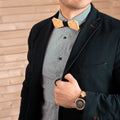Wooden bow - Curly birch, black