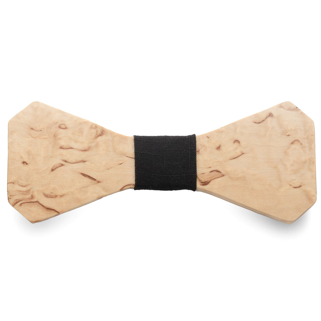 Wooden bow - Curly birch, black