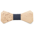 Wooden bow - Curly birch, blue