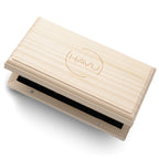 Wooden bow - Curly birch, blue