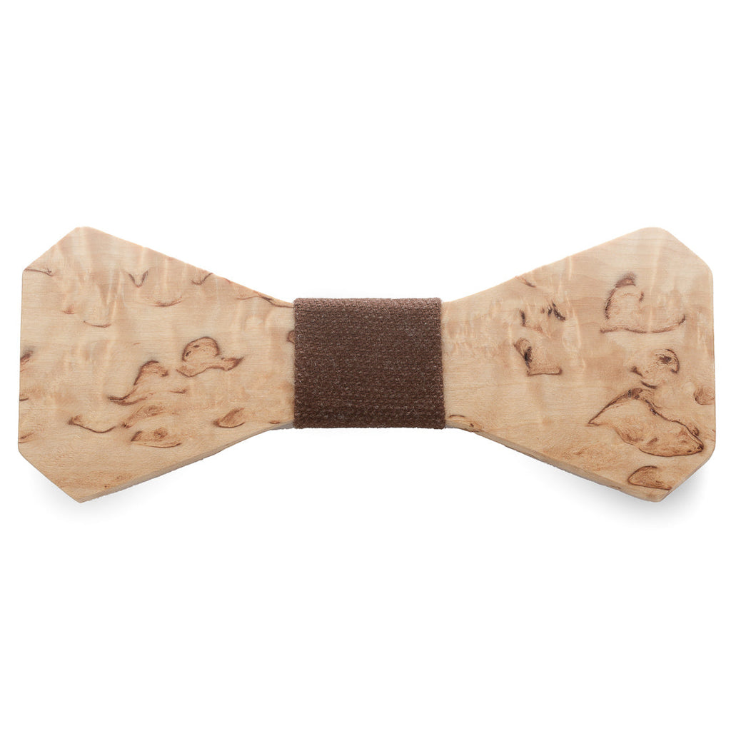 Wooden bow - Curly birch, brown