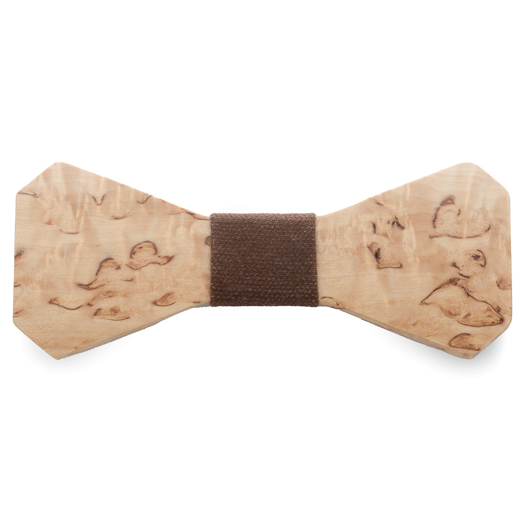 Wooden bow - Curly birch, brown
