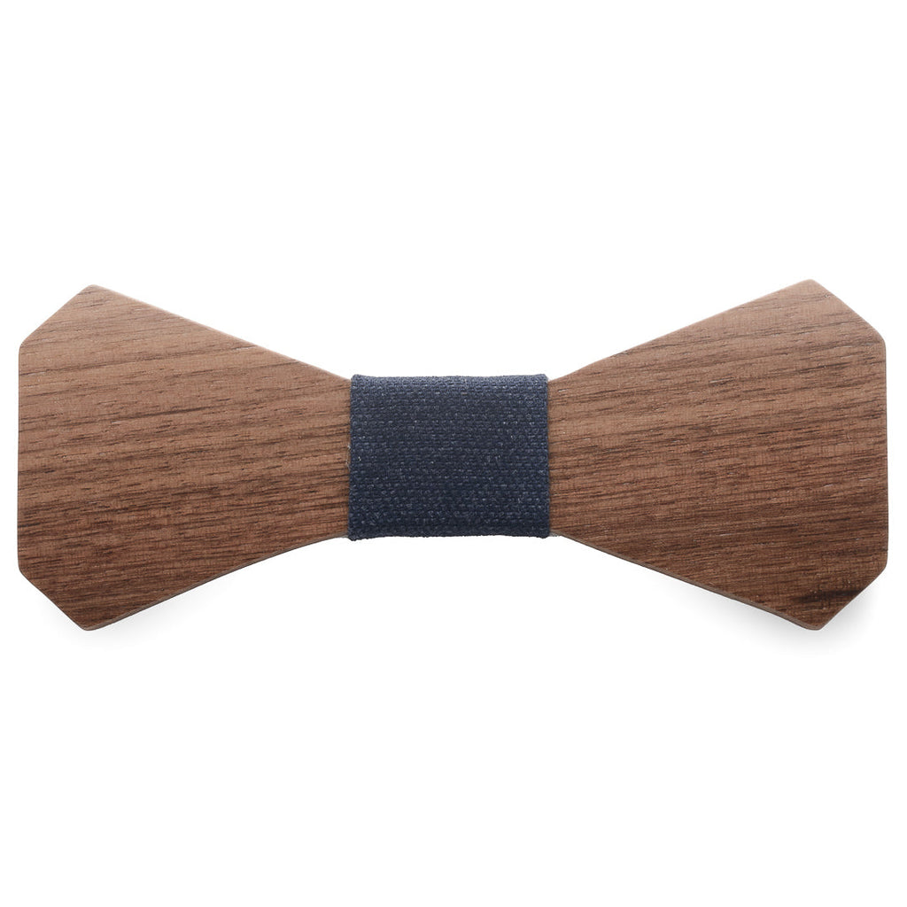 Wooden bow - Walnut, blue