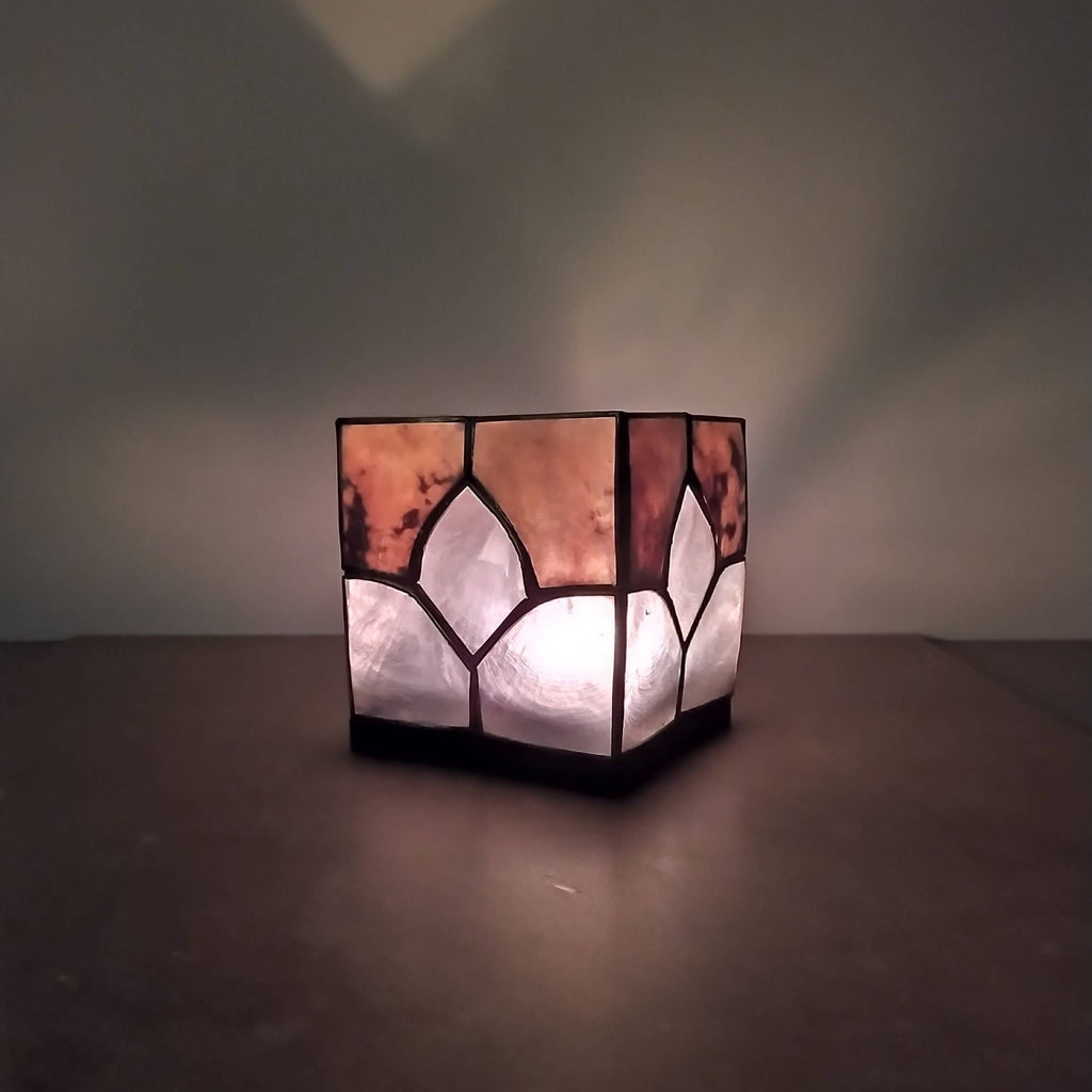 Capiz Tealight Candle Holder | Geometric - Square