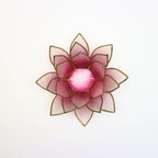 Capiz Tealight Candle Holder | Lotus - Pink/Natural