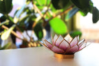 Capiz Tealight Candle Holder | Lotus - Purple/Natural