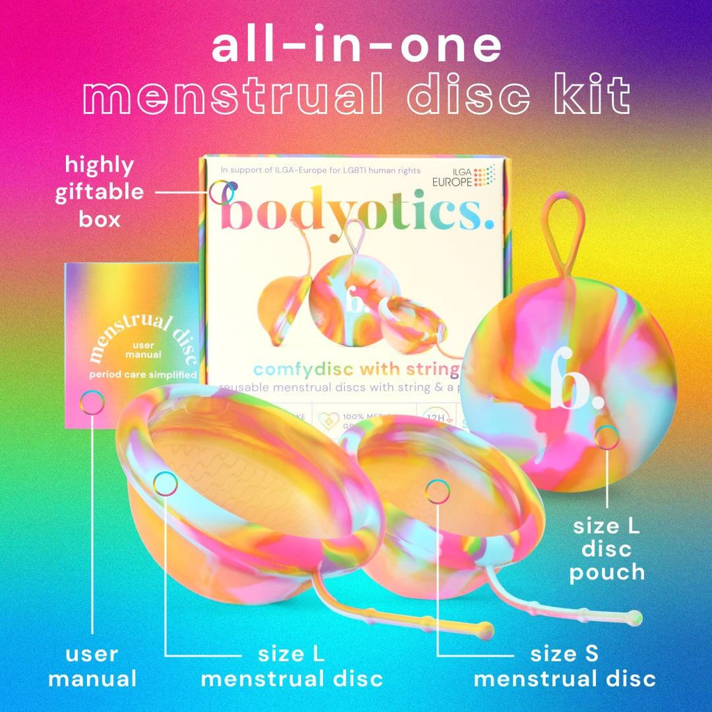 Menstrual Discs with String | Rainbow Edition 🌈