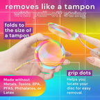 Menstrual Discs with String | Rainbow Edition 🌈