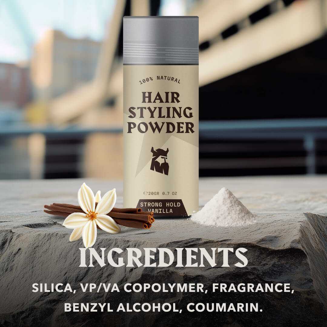 Hair Styling Powder for Men - Strong Hold - Vanilla