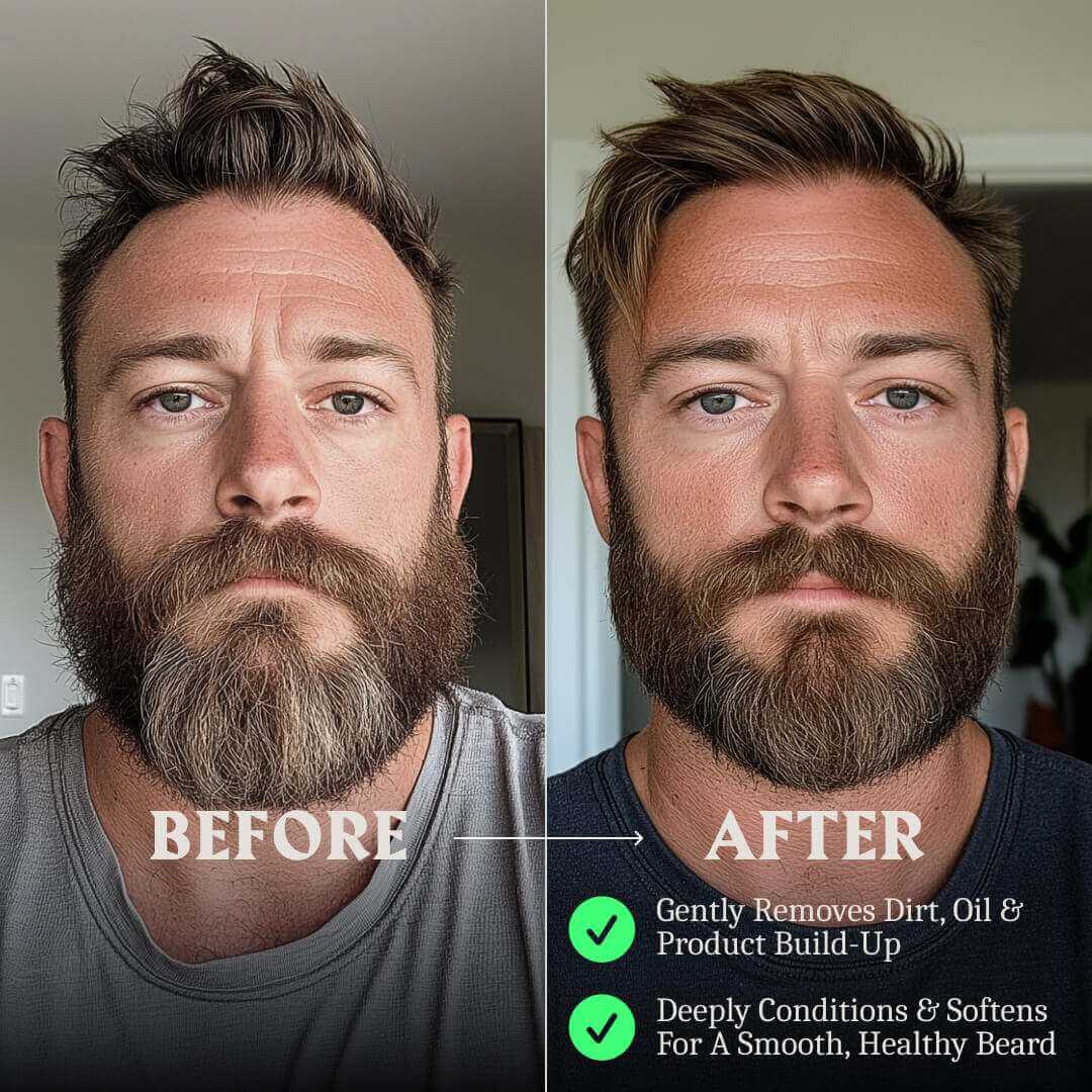 Beard Shampoo & Beard Conditioner - Unscented 2 x 300 ml