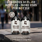 Beard Shampoo & Beard Conditioner - Unscented 2 x 300 ml