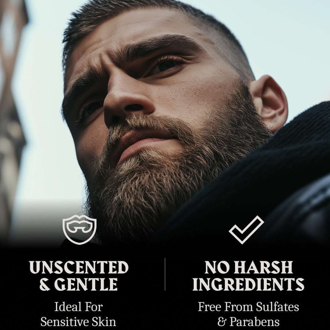 Beard Shampoo & Beard Conditioner - Unscented 2 x 300 ml