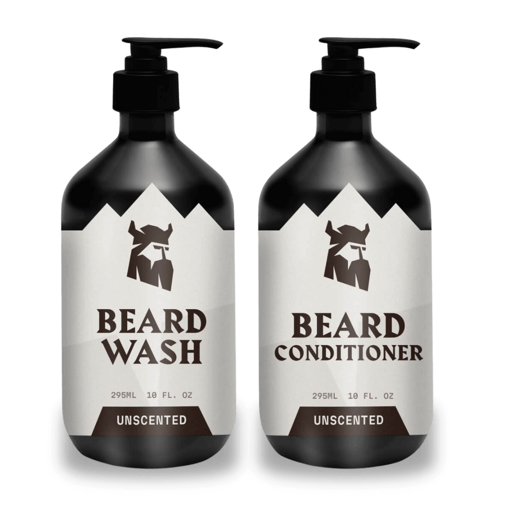 Beard Shampoo & Beard Conditioner - Unscented 2 x 300 ml