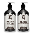 Beard Shampoo & Beard Conditioner - Unscented 2 x 300 ml
