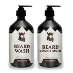 Beard Shampoo & Beard Conditioner - Unscented 2 x 300 ml