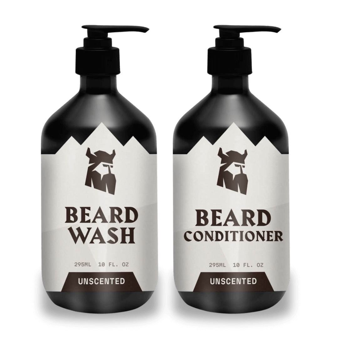 Beard Shampoo & Beard Conditioner - Unscented 2 x 300 ml