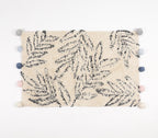 Hand Tufted Leaf Pattern Bath Mat, 75 x 50 cm