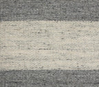 Handwoven Gray Colorblock Square Cushion Cover