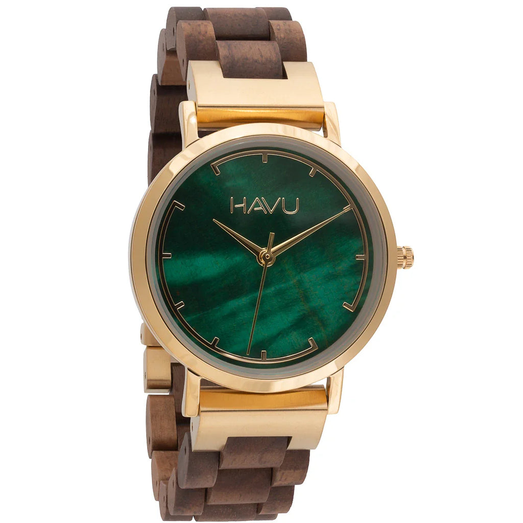 Revontuli - Women's wristwatch (32mm) Walnut Tree