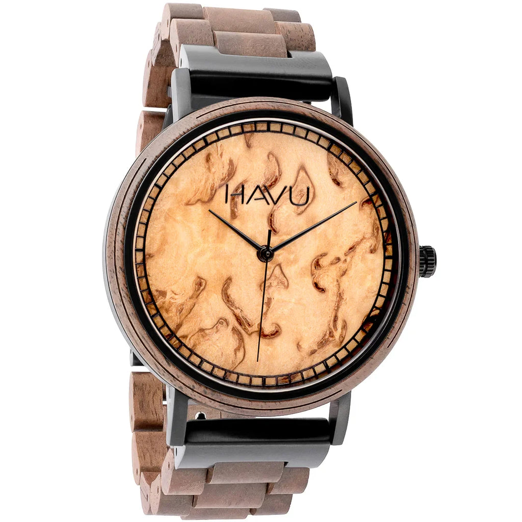 Aava (42 mm)
Crafted from Finnish Curly Birch
