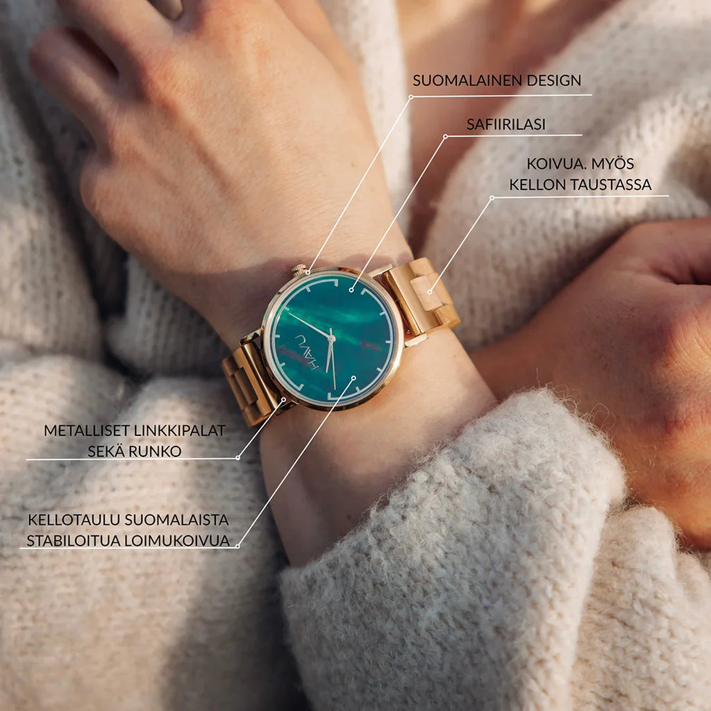 Revontuli Birch (40 mm),  Crafted from Finnish Curly Birch - PRE-ORDER