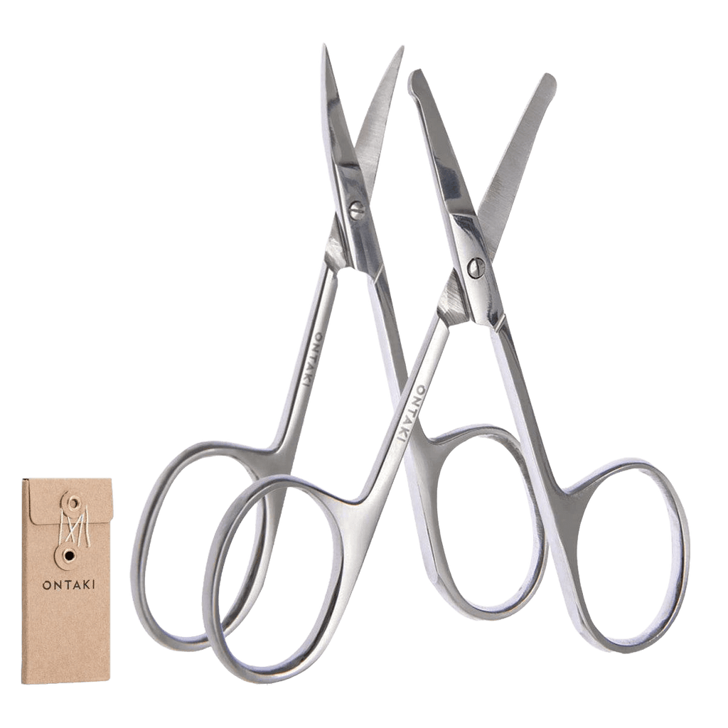 ONTAKI Facial Hair Grooming Scissors (2 Pack)