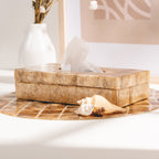 Capiz Tissue Box Holder | Rectangular - Golden