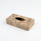 Capiz Tissue Box Holder | Rectangular - Golden