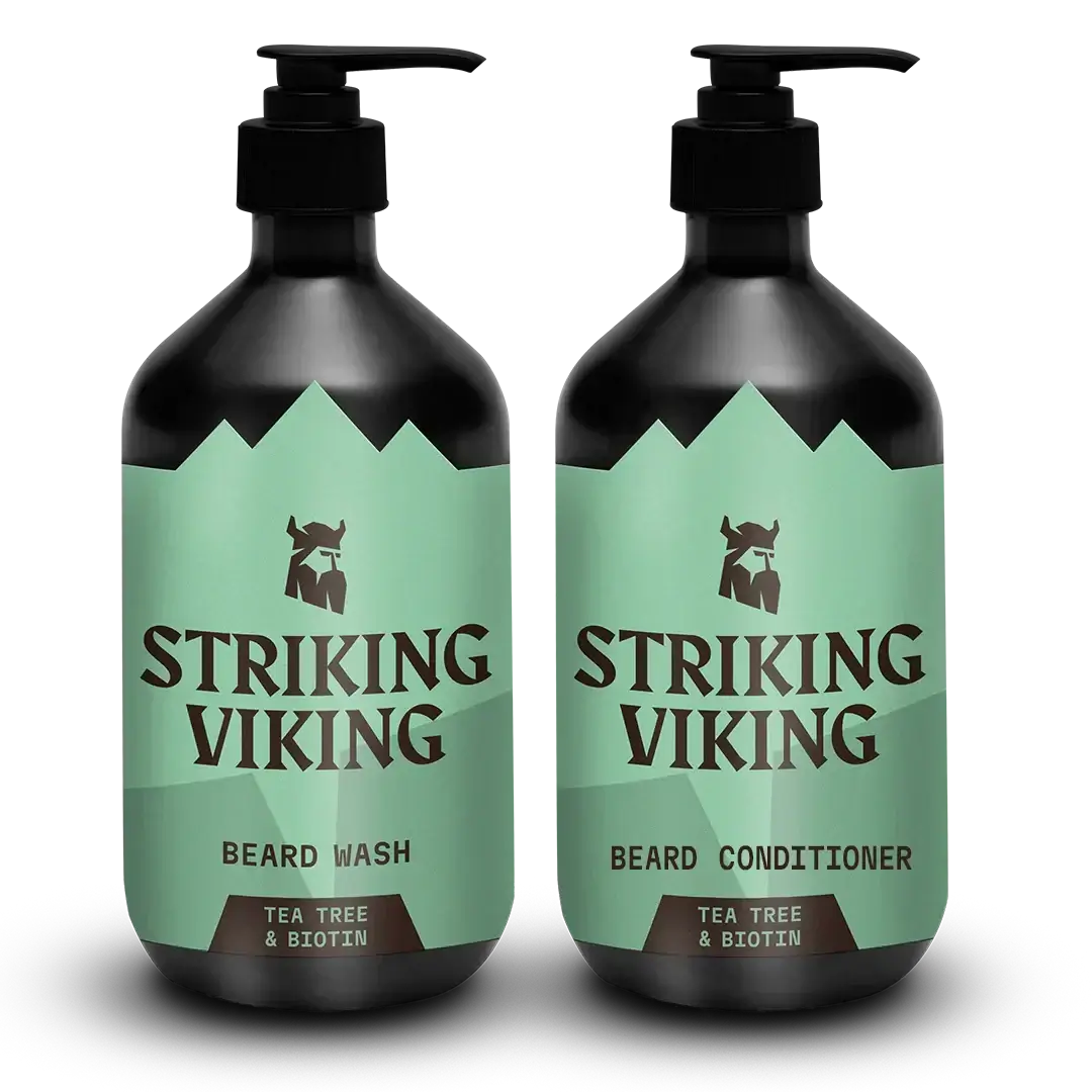 Beard Shampoo & Conditioner Set - Tea Tree & Biotin, 2 x 300 ml