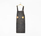 Stone-Washed Charcoal Kitchen Apron