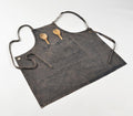 Stone-Washed Charcoal Kitchen Apron
