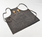 Stone-Washed Charcoal Kitchen Apron
