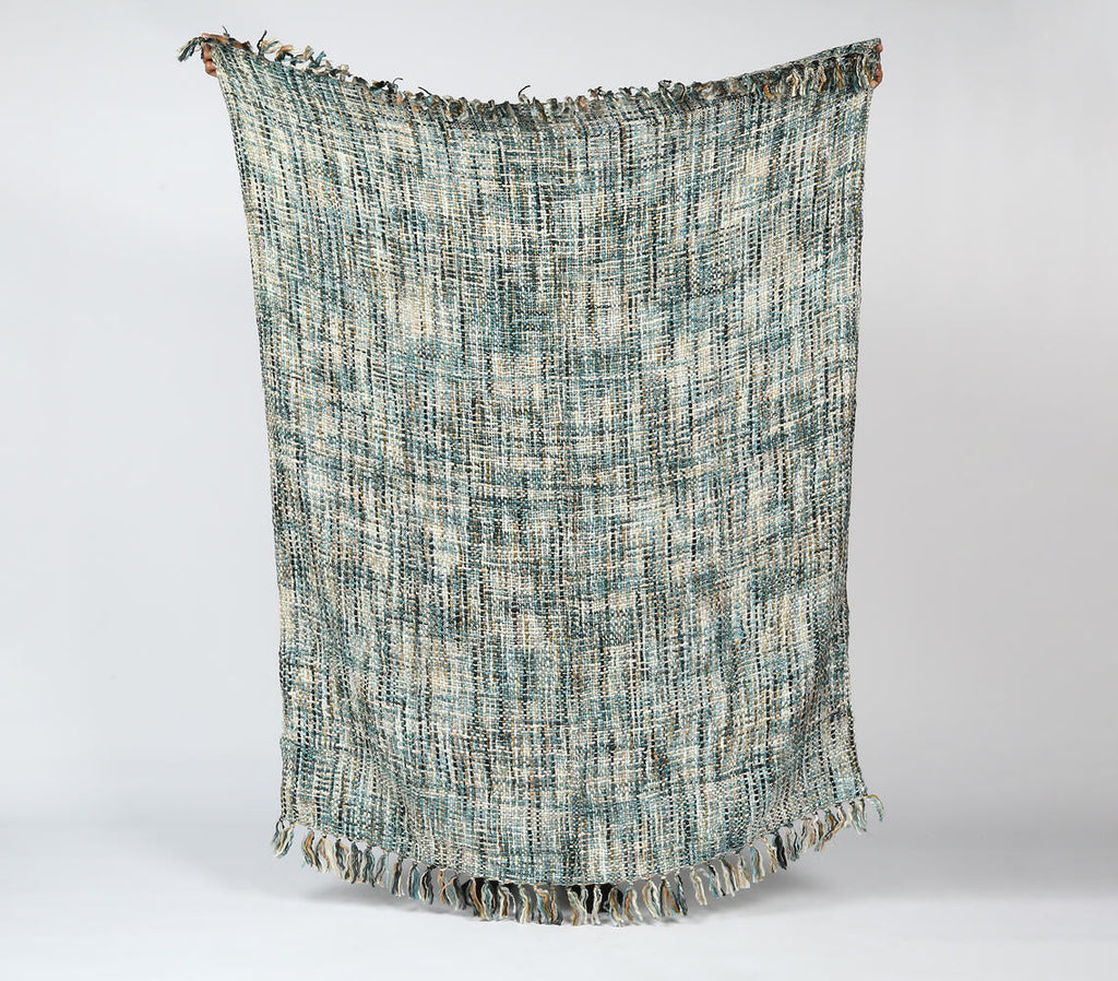Hand-Knitted Ocean-Inspired Throw Blanket