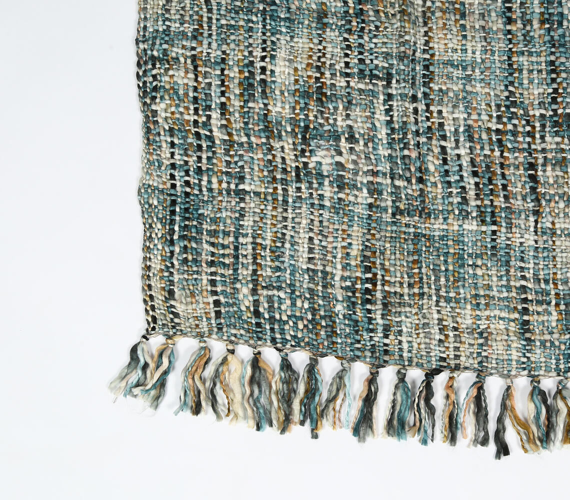 Hand-Knitted Ocean-Inspired Throw Blanket