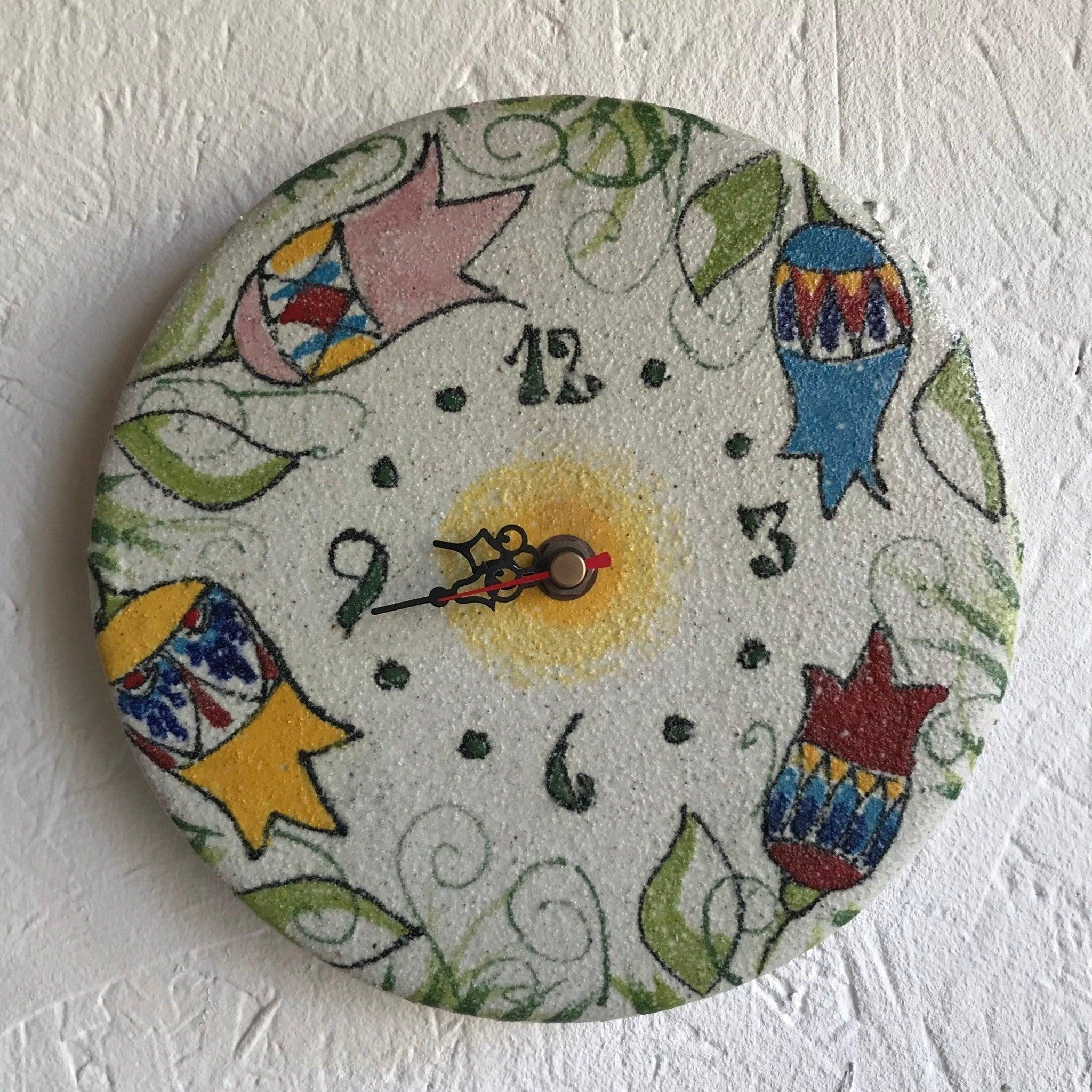 Handcrafted Ceramic Wall Clock from Amalfi