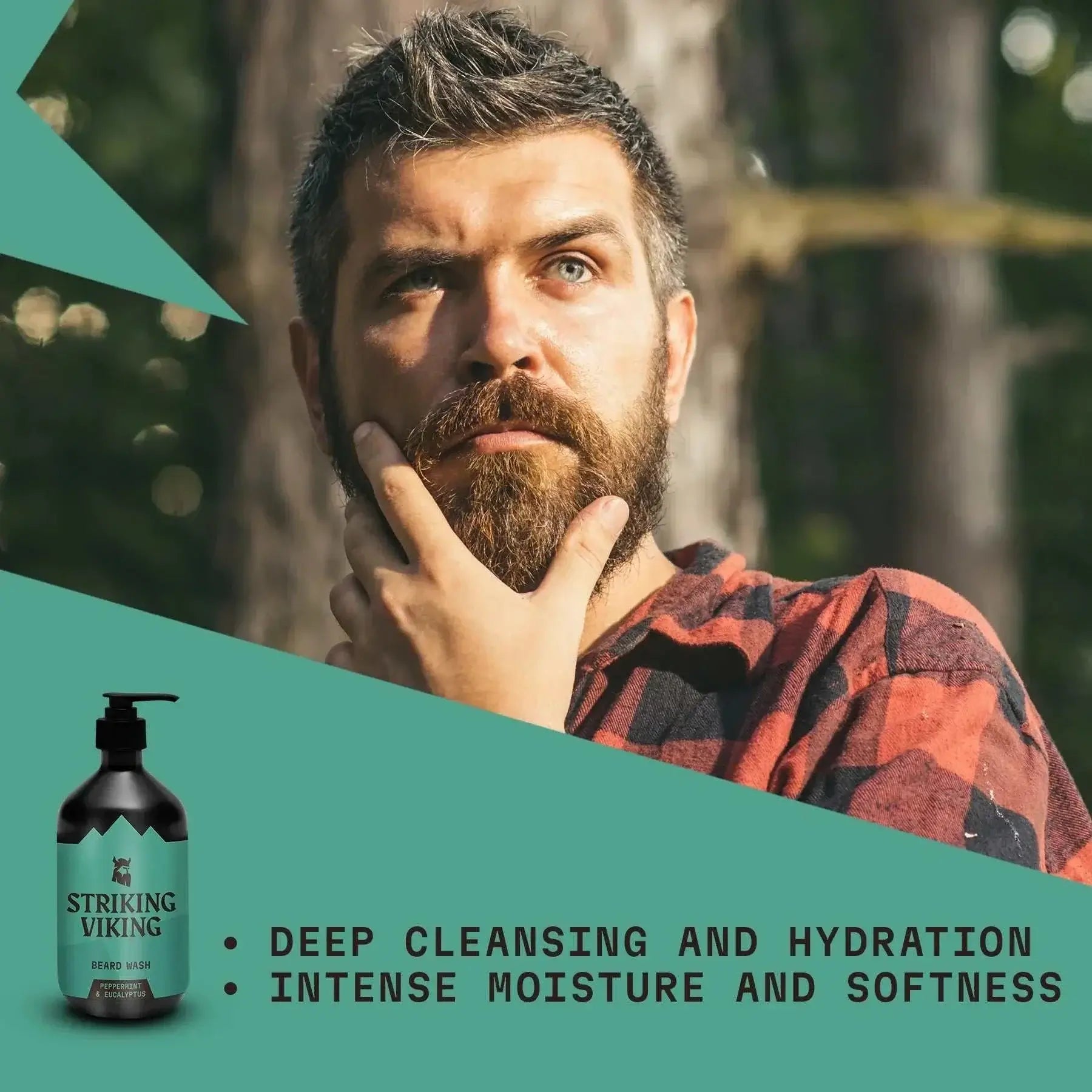 Beard Shampoo - Natural Peppermint & Eucalyptus, 500 ml