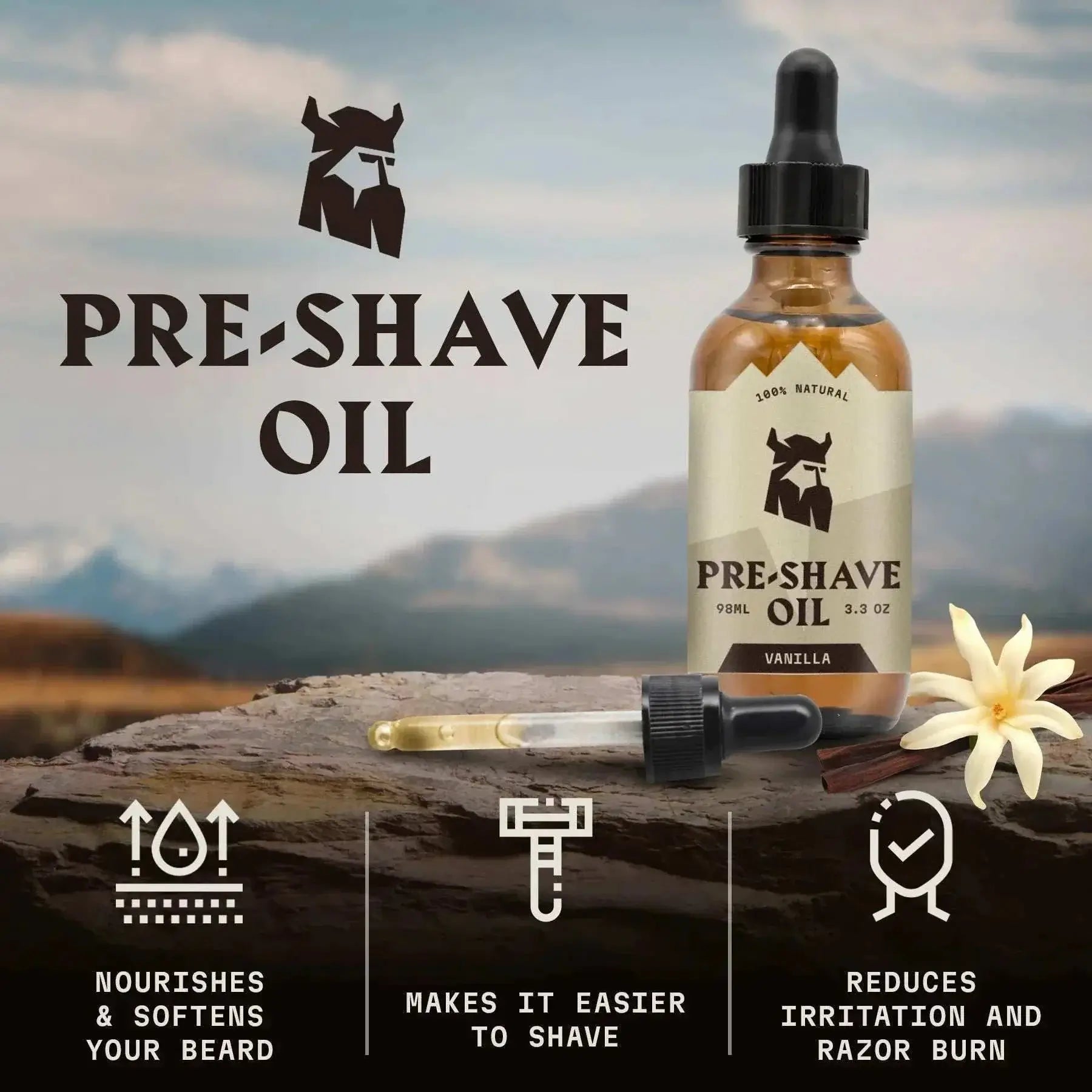 Pre Shave Oil for Men - Vanilla