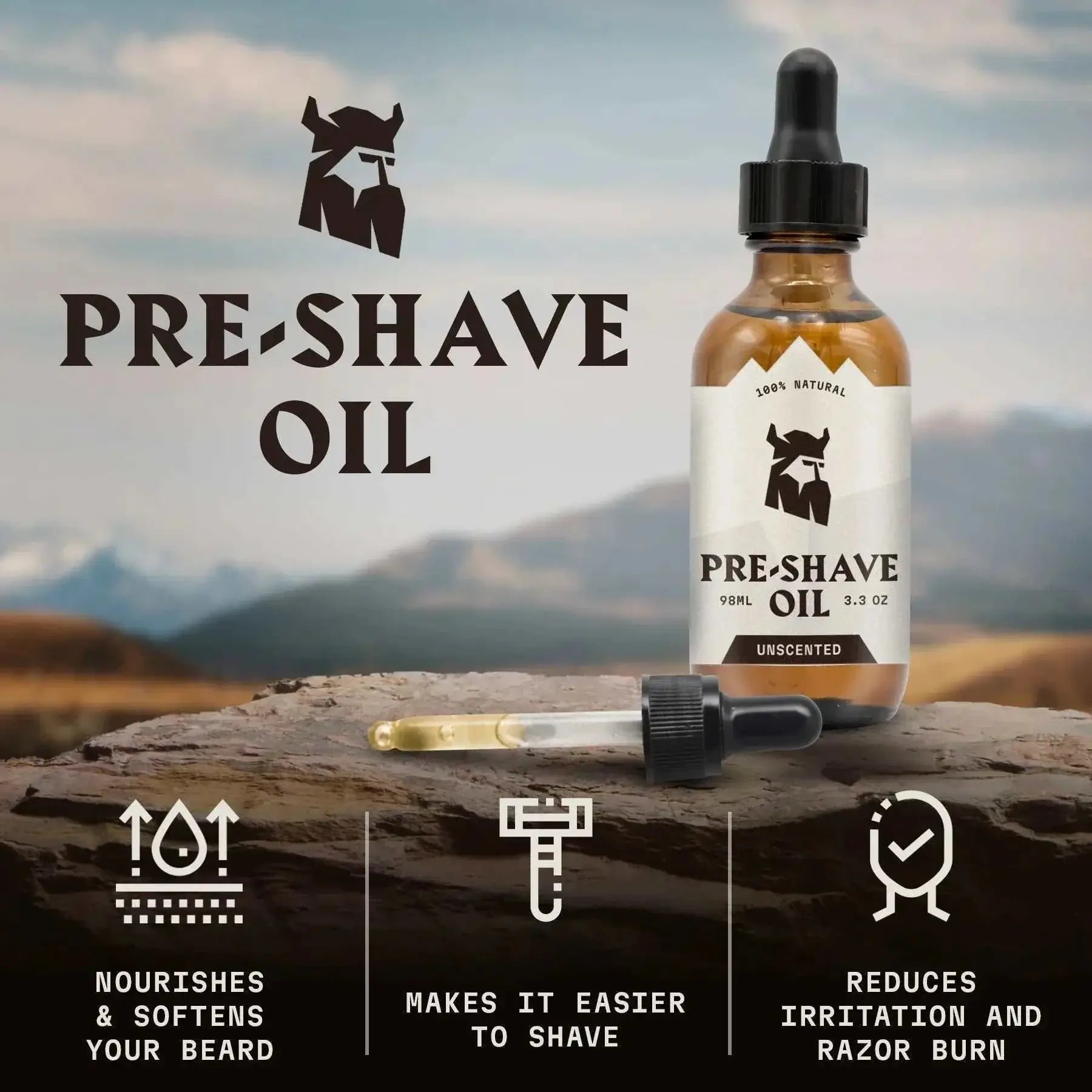 Pre Shave Oil for Men - Unscented