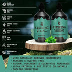 Beard Shampoo & Conditioner Set - Peppermint & Eucalyptus 2 x 300 ml