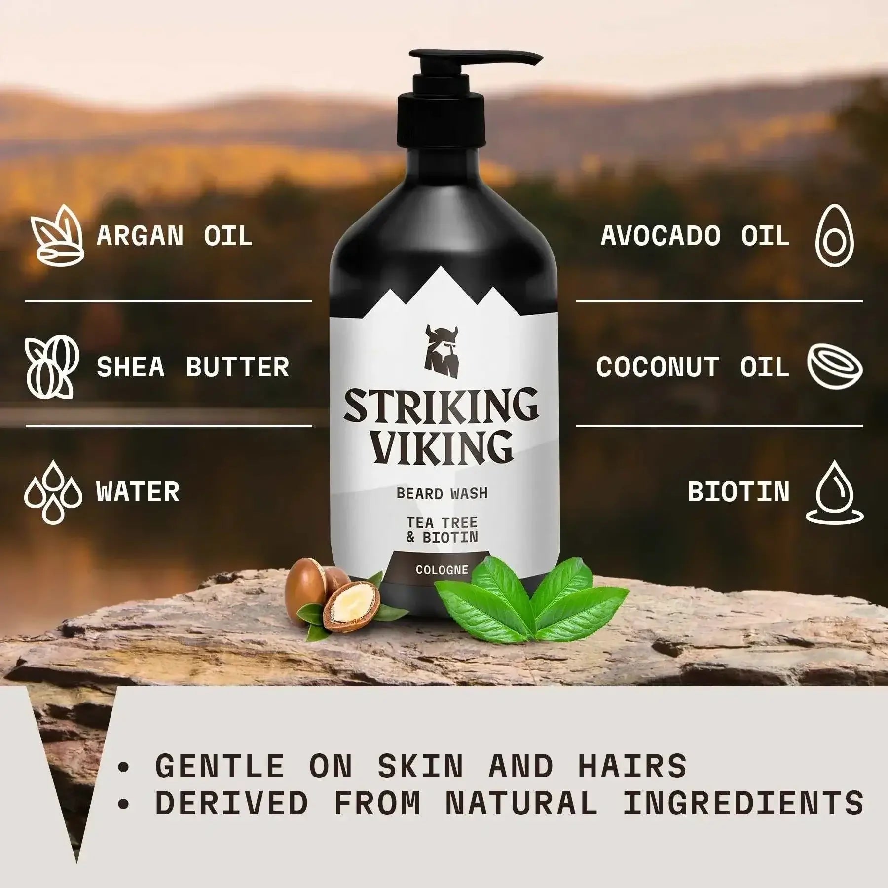 Beard Wash Cologne - Tea Tree & Biotin, 500 ml