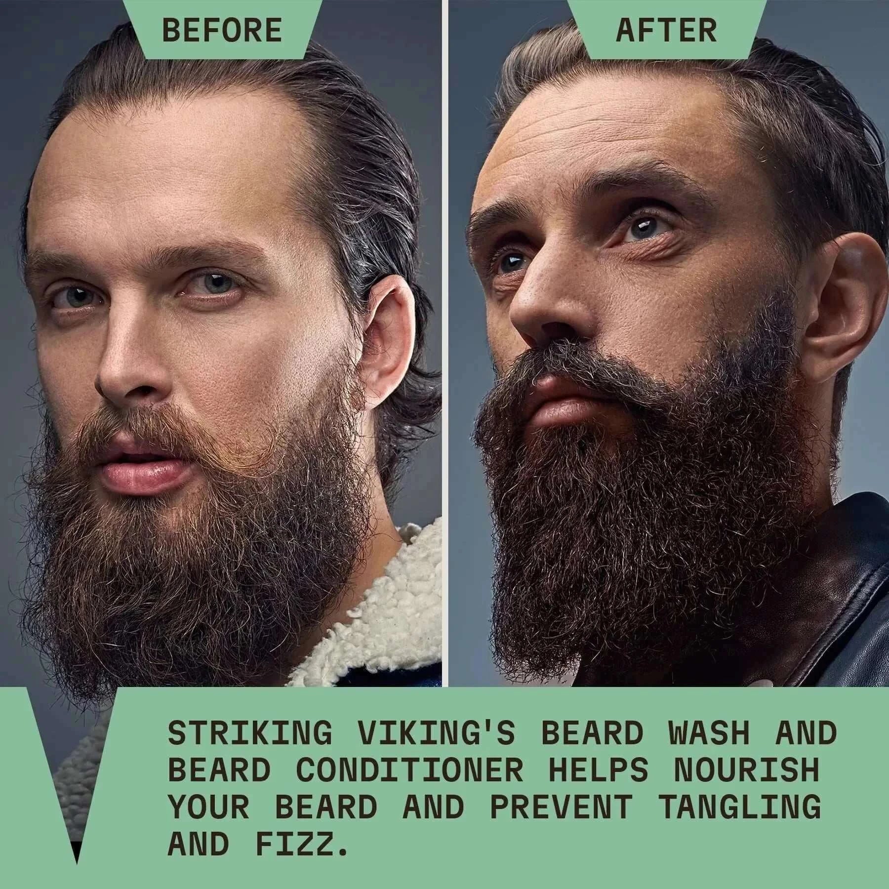Beard Shampoo & Conditioner Set - Tea Tree & Biotin, 2 x 300 ml
