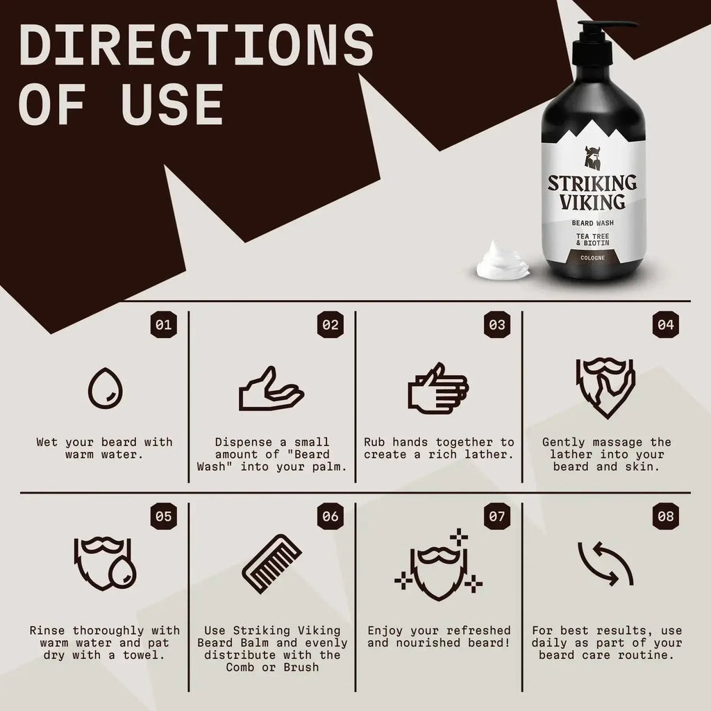 Beard Wash Cologne - Tea Tree & Biotin, 500 ml