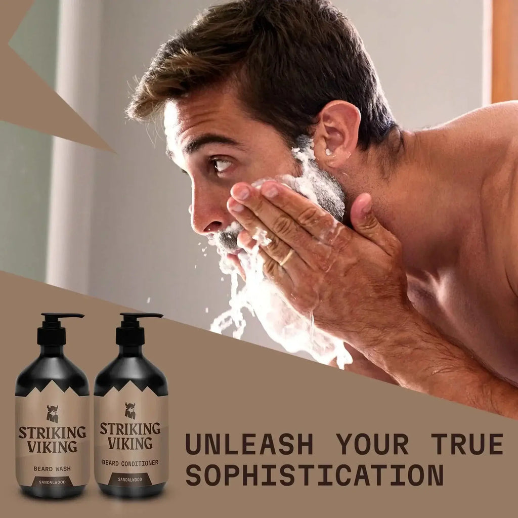 Beard Shampoo & Conditioner Set - Sandalwood, 2 x 300 ml