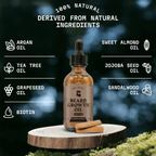 Beard Growth Kit - Sandalwood Beard Biotin Growth Oil & Derma Roller