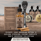 Beard Growth Kit - Sandalwood Beard Biotin Growth Oil & Derma Roller