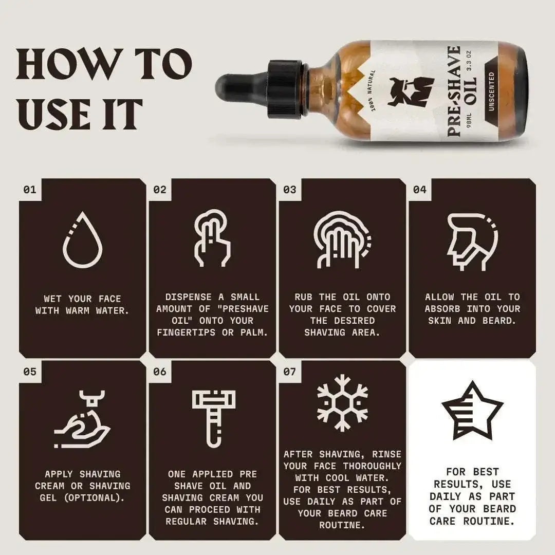 Pre Shave Oil for Men - Unscented