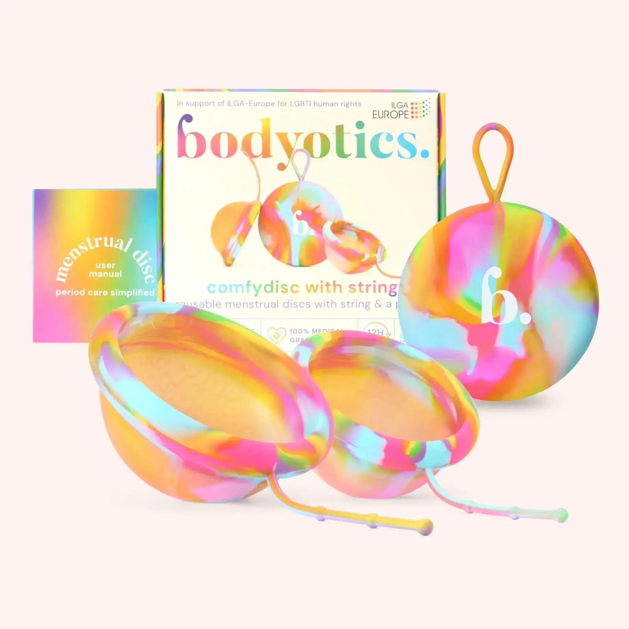 Menstrual Discs with String | Rainbow Edition 🌈